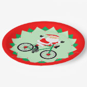 Christmas Biking Holiday Cycling Party Papieren Bordje (Gekanteld)