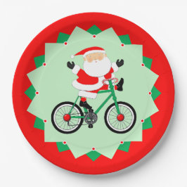 Christmas Biking Holiday Cycling Party Papieren Bordje