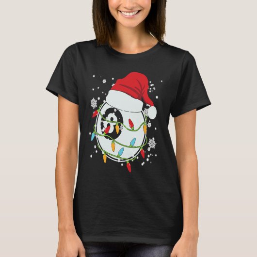 Christmas Billiard Funny Christmas Lights Xmas T-shirt (Voorkant)