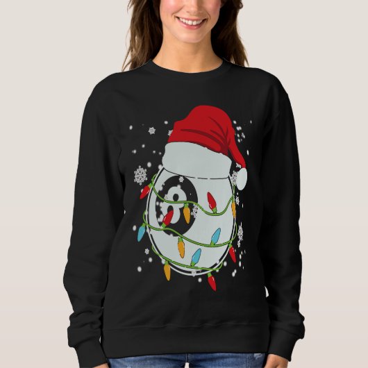Christmas Billiard Funny Christmas Lights Xmas Trui (Voorkant)
