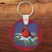 CHRISTMAS BIRD: CARDINAL: ART SLEUTELHANGER (Voorkant)