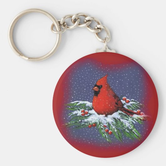 CHRISTMAS BIRD: CARDINAL: ART SLEUTELHANGER (Voorkant)