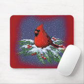 CHRISTMAS BIRD: CARDINAL: KUNST MUISMAT (Met muis)