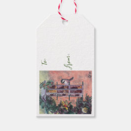 Christmas Bird Feeder Gift Label Cadeaulabel