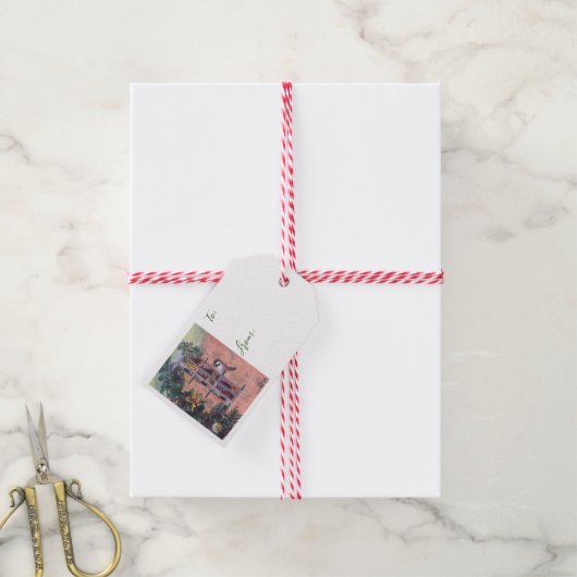 Christmas Bird Feeder Gift Label Cadeaulabel (Met Touw)