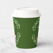 Christmas Bird On A Branch Paper cup Papieren Bekers (Links)