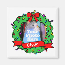 Christmas Bird Photo Wreath Magneet