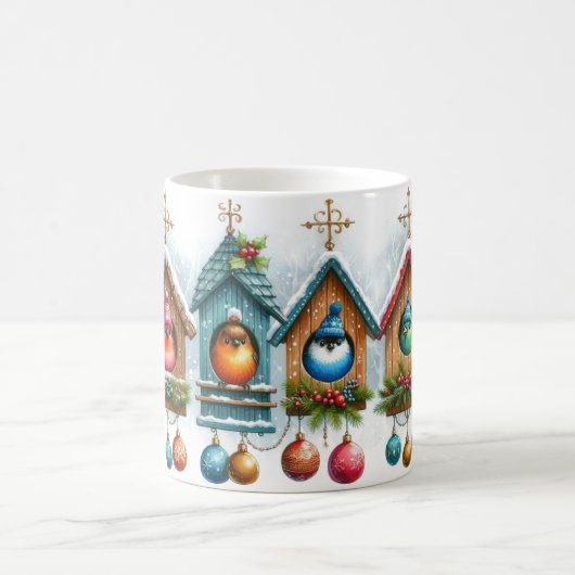 Christmas Birdhouse Coffee Mok (Center)
