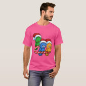 Christmas Birds Candy Cane vrienden T-shirt (Voorkant volledig)