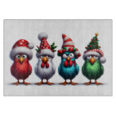 CHRISTMAS BIRDS Cutting Board Snijplank (Voorkant)