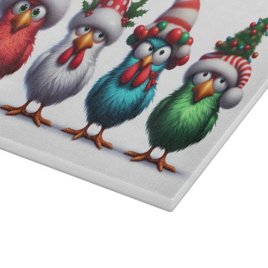 CHRISTMAS BIRDS Cutting Board Snijplank (Hoek)