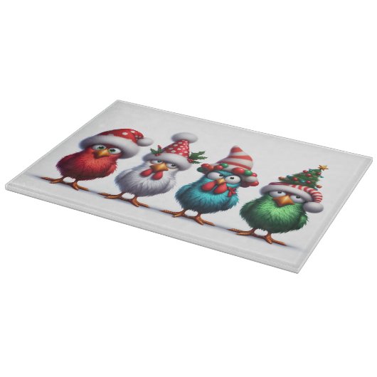 CHRISTMAS BIRDS Cutting Board Snijplank (Hoek)