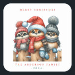 Christmas Birds Sticker<br><div class="desc">Christmas Birds Sticker</div>