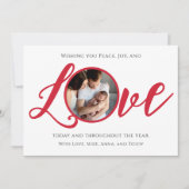 Christmas Birth Holiday Simple Love Typography Aankondiging (Voorkant)