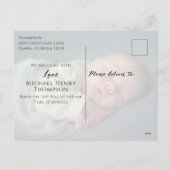 Christmas Birth Holiday Simple Love Typography Feestdagenkaart (Achterkant)