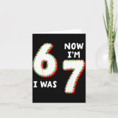 Christmas Birthday 6 To 7 Age Upgrade Candy 67 Mem Kaart (Voorkant)