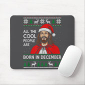 Christmas Birthday Humor Funny Jesus Born In Decem Muismat (Met muis)