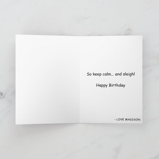 Christmas Birthday Mrs Santa Claus Bubblegum Funny Kaart (Binnen)