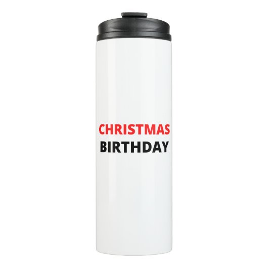 CHRISTMAS BIRTHDAY THERMOSBEKER (Voorkant)