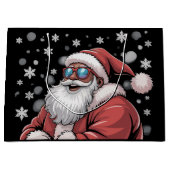 Christmas Black African American Santa Xmas  Groot Cadeauzakje (Voorkant)