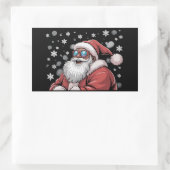 Christmas Black African American Santa Xmas  Rechthoekige Sticker (Tas)
