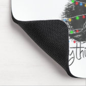 Christmas Black Cat It's Fine I'm Fine Everything  Muismat (Hoek)