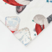 Christmas Black Cat with Red Scarf Fleece Deken (Hoek)
