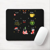 Christmas Black Cats Merry Christmas Cute Holiday Muismat (Met muis)