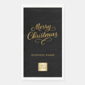 Christmas black gold business logo servet (Voorkant)