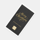 Christmas black gold business logo servet (Hoek)