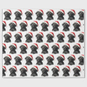 Christmas Black Labrador Cadeaupapier (Vlak)
