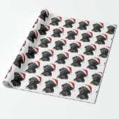 Christmas Black Labrador  Cadeaupapier (Uitgerold)