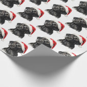 Christmas Black Labrador  Cadeaupapier (Hoek)