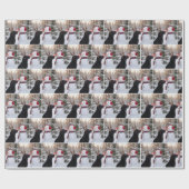 Christmas Black Labrador Retriever with Snowman Cadeaupapier (Vlak)