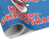 Christmas Black Santa Wrapping Paper Cadeaupapier (Rol Hoek)