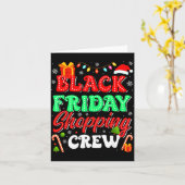 Christmas Black Shopng Family Funny Friday Shopng Kaart (Gele Bloem)