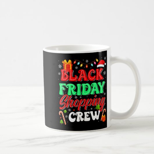 Christmas Black Shopng Family Funny Friday Shopng  Koffiemok (Rechts)