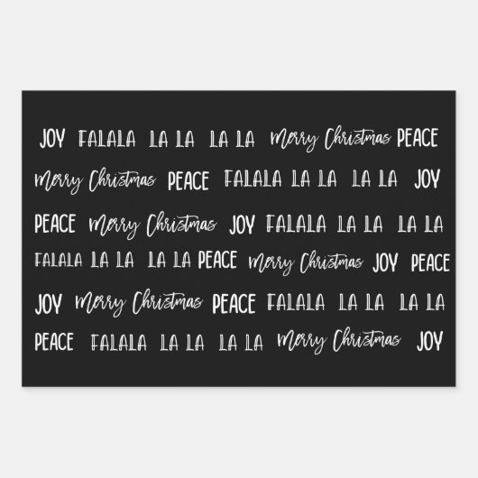 Christmas Black & White Wrapping Paper (Voorkant 2)