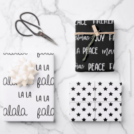 Christmas Black & White Wrapping Paper