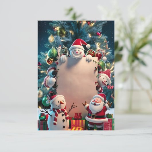 Christmas Blank Invitation Kaart (Staand voorkant)