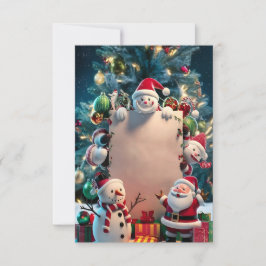 Christmas Blank Invitation Kaart