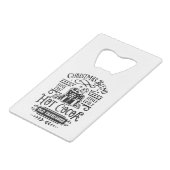 Christmas Blend Holiday Design Wit Creditkaart Flessenopener (Voorkant Gekanteld)