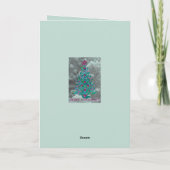 Christmas Blessing for year ahead with tree & gems Kaart (Achterkant)