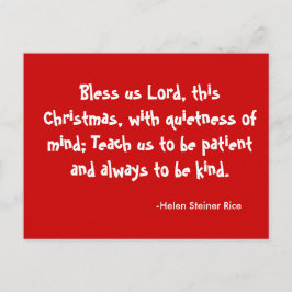 Christmas Blessing Postcard Feestdagenkaart