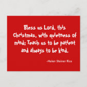 Christmas Blessing Postcard Feestdagenkaart (Voorkant)