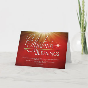 CHRISTMAS - Blessings - Christelijke religie Feestdagen Kaart