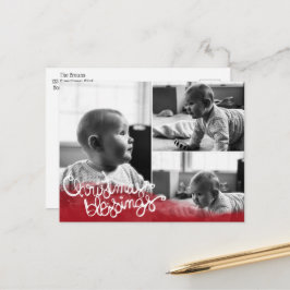 Christmas Blessings Feestdagenkaart