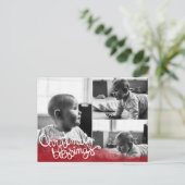 Christmas Blessings Feestdagenkaart (Staand voorkant)