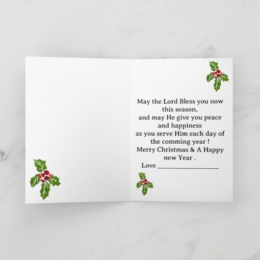 Christmas Blessings for a Priest. Feestdagen Kaart (Binnen)