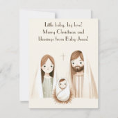 Christmas Blessings from Baby Jesus Kaart (Voorkant)